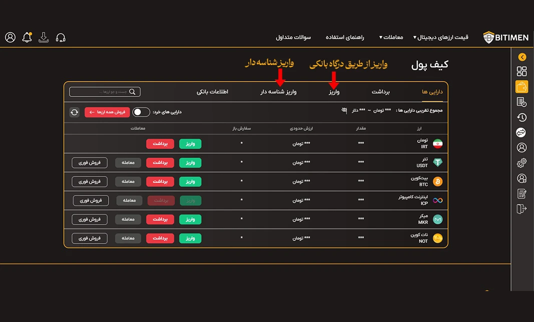 واریز تومانی