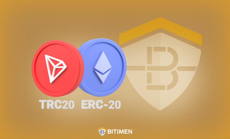 پشتیبانی صرافی بیت ایمن از TRC20 و ERC-20