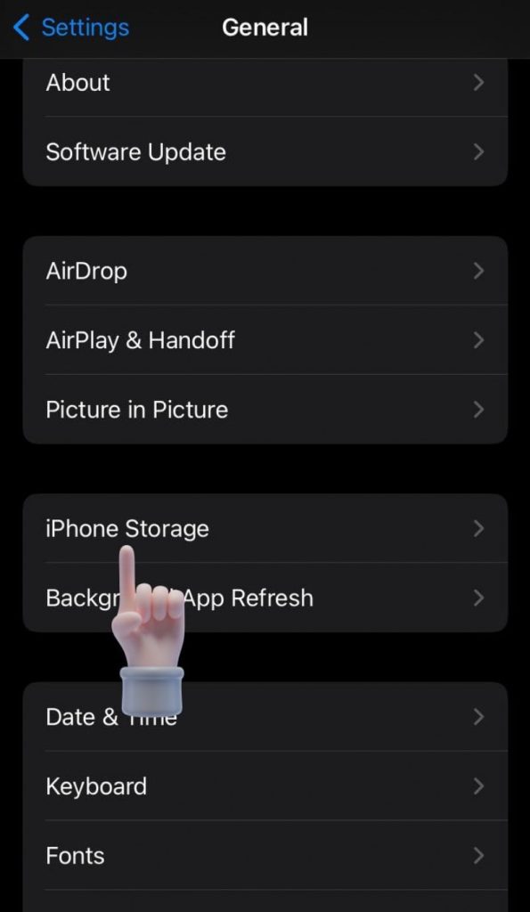 iPhone Storage